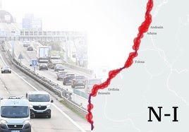 La N-I registra más de un accidente diario con el exceso de velocidad como principal causa