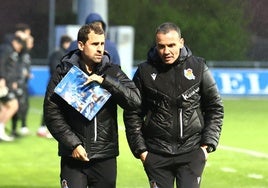 Iosu Rivas y Sergio Francisco, el fin de semana pasado en el partido del Sanse.