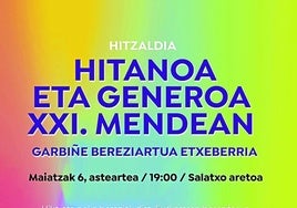 Euskaraldiko programa aurkeztu berri da eta, asteko, asteartean hitzaldia.