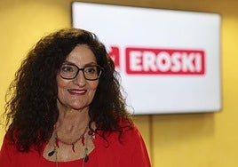 Rosa Carabel, CEO de Eroski, ayer antes de la presentación de los datos en Bilbao.