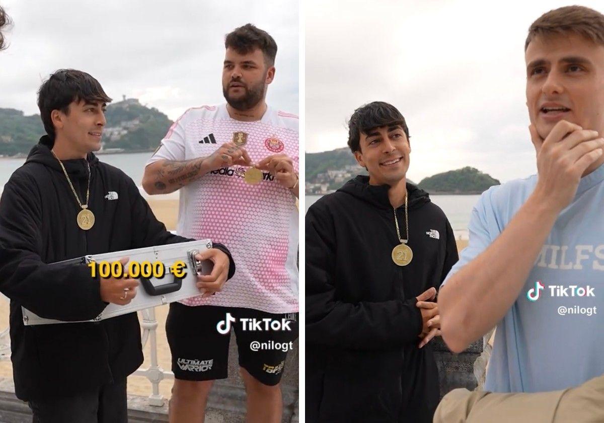 El reto de los 100.000 euros que casi se queda en San Sebastián: «Aquí nadie nos busca ni nos persigue»