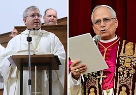 Fernando Prado Ayuso, obispo de San Sebastián y Robert Francis Prevost, desde ayer Leon XIV.