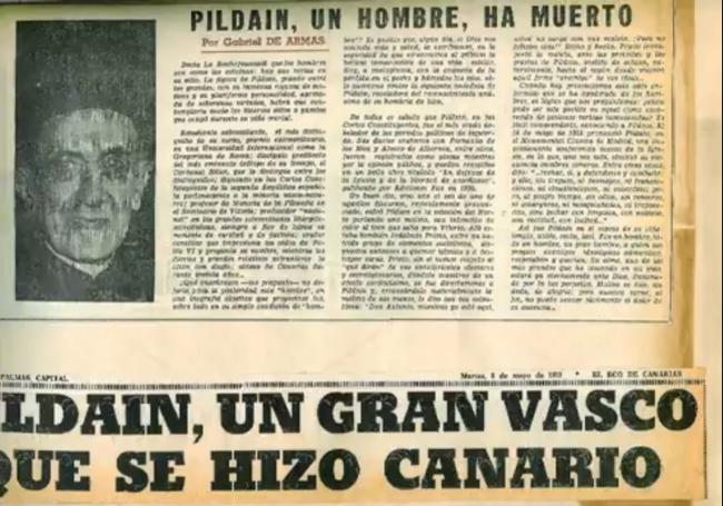 Noticias de la prensa canaria a su fallecimiento en mayo de 1973.