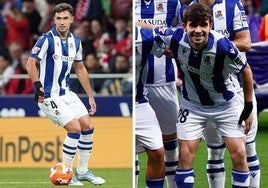 Zubimendi y Marín, con sendos vendajes en el partido ante el Atlético de Madrid