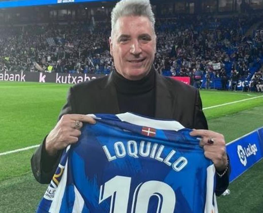 Loquillo en Anoeta con su camiseta.