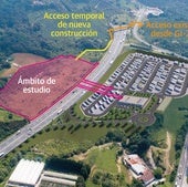 Plano de la localización donde se construirá la segunda parte del Centro Integral de Transportes de Astigarraga.