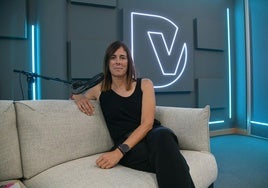 Edurne Pasaban, durante la entrevista en el plató.