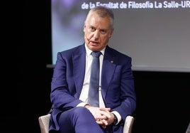 El exlehendakari Iñigo Urkullu, ayer en Barcelona.