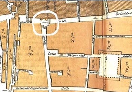 Fragmento de un plano de la Parte Vieja.