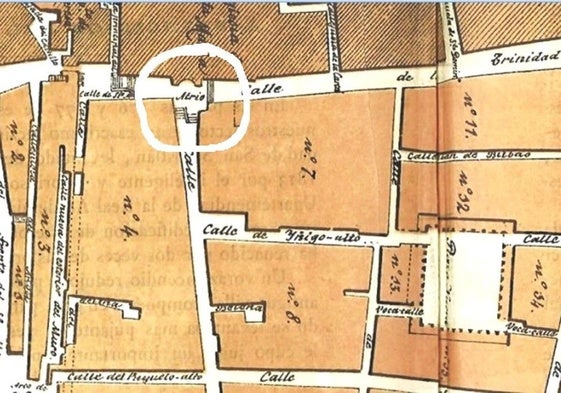 Fragmento de un plano de la Parte Vieja.