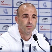 José Luis Sánchez Vera durante la rueda de prensa de este viernes en Zubieta.