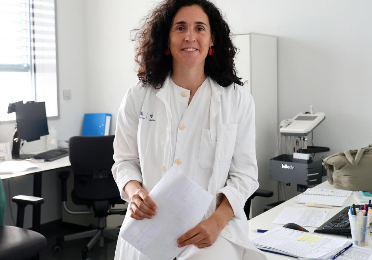 Garbiñe Aizpurua, en su puesto de trabajo.