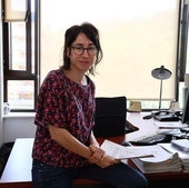 Joana Acha bere UPV/EHUKo bulegoan