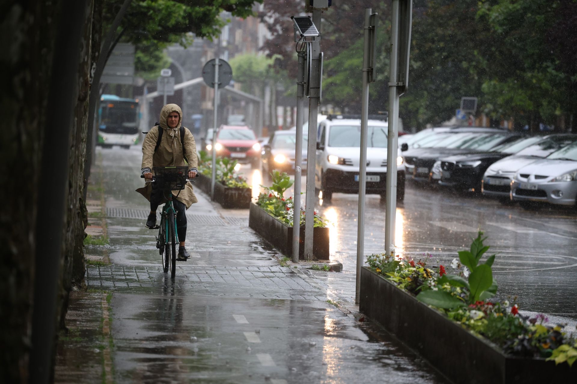 Las fuertes lluvias azotan Gipuzkoa