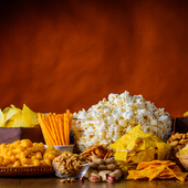 Diferentes snacks.