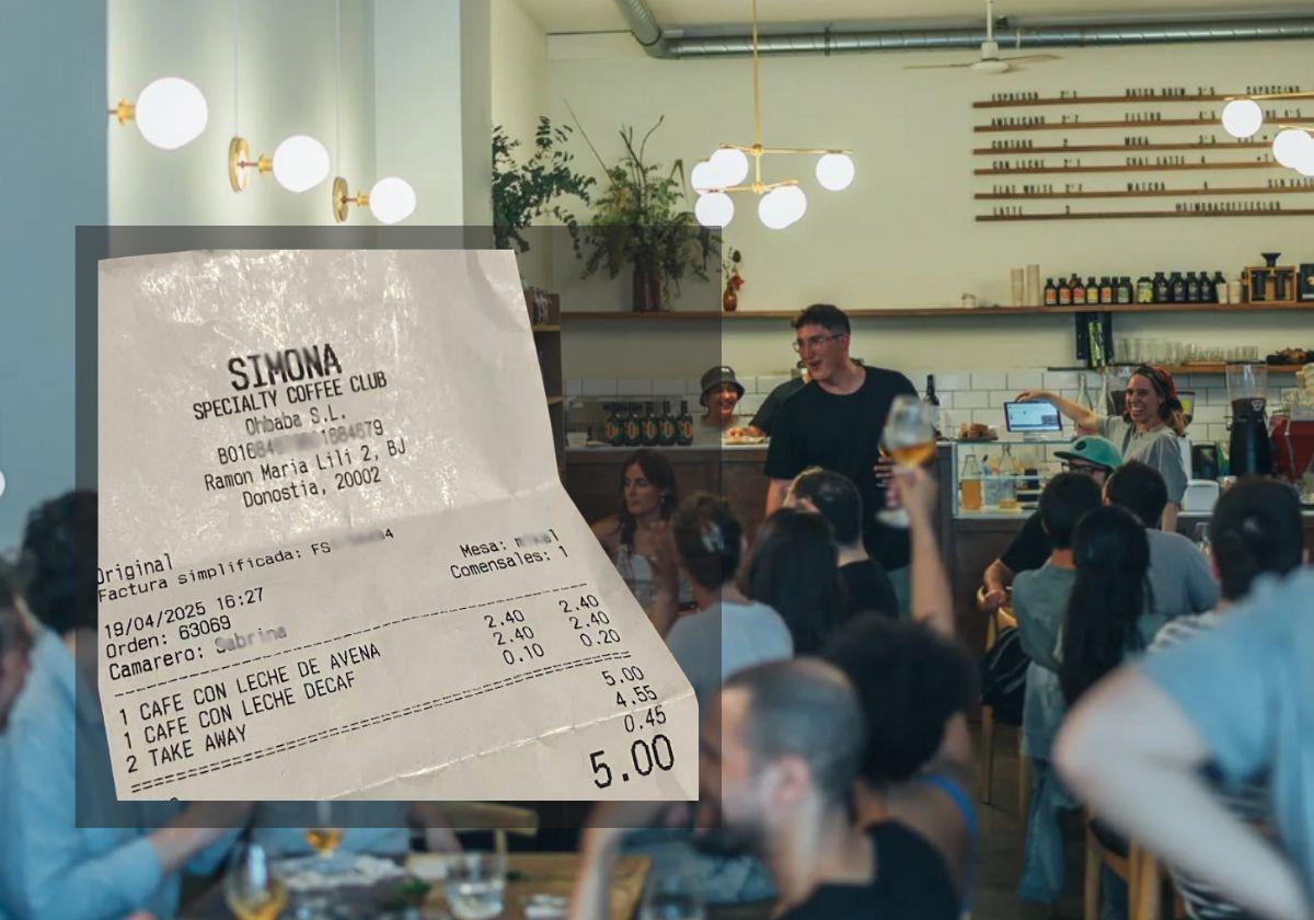 La queja de un cliente al ver la factura de una céntrica cafetería de San Sebastián: «Es cutre cobrar eso»