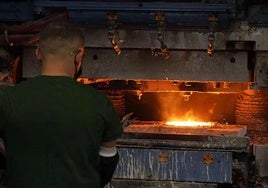 Un trabajador del sector metalúrgico vasco.