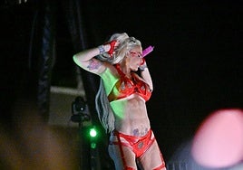 Leticia Sabater durante su concierto en Tolosa.