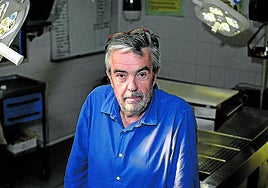 Yon Arrieta, en el servicio de patalogía forense del Instituto Vasco de Medicina Legal de Bilbao.