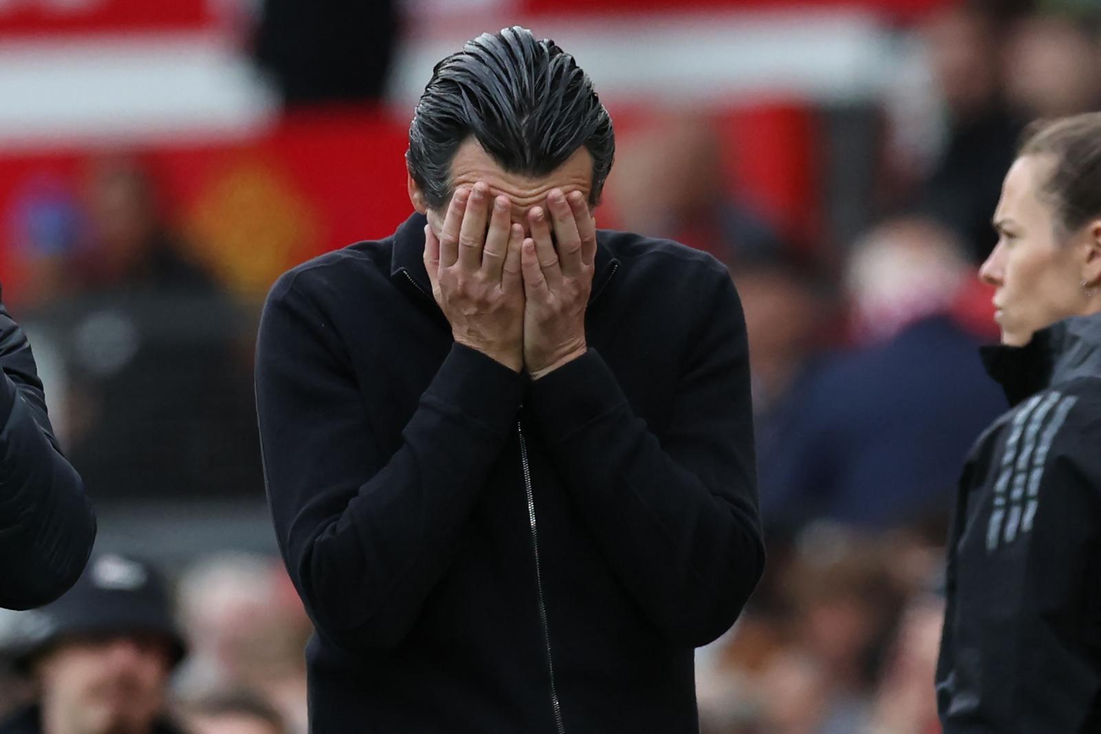 Emery, desesperado ante el United