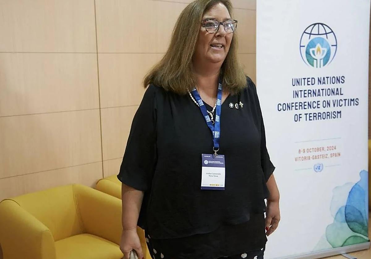 La presidenta de la Asociación de Víctimas del Terrorismo, Maite Araluce, en una foto de archivo.
