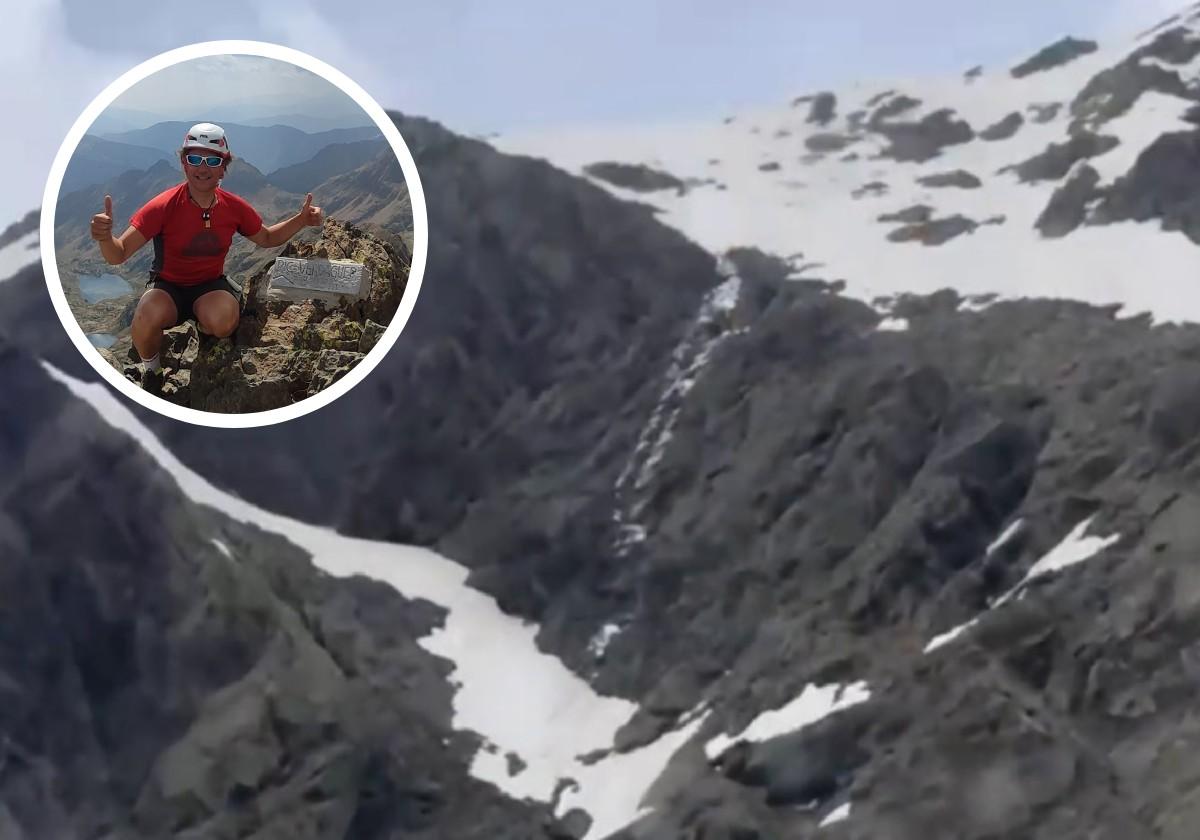 Lugar donde fue localizado el cuerpo de Richard Muñoz Ruiz, el montañero pamplonés fallecido en el Pirineo oscense.