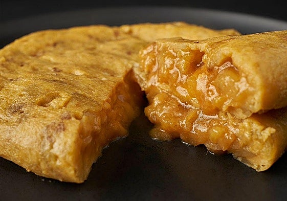 Tortilla de patatas elaborada a partir del preparado de Findus.