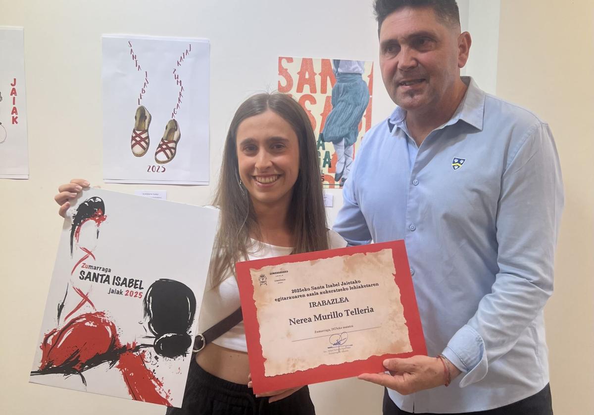 La ezpata dantzari de Nerea Murillo protagoniza la portada de las fiestas de Santa Isabel