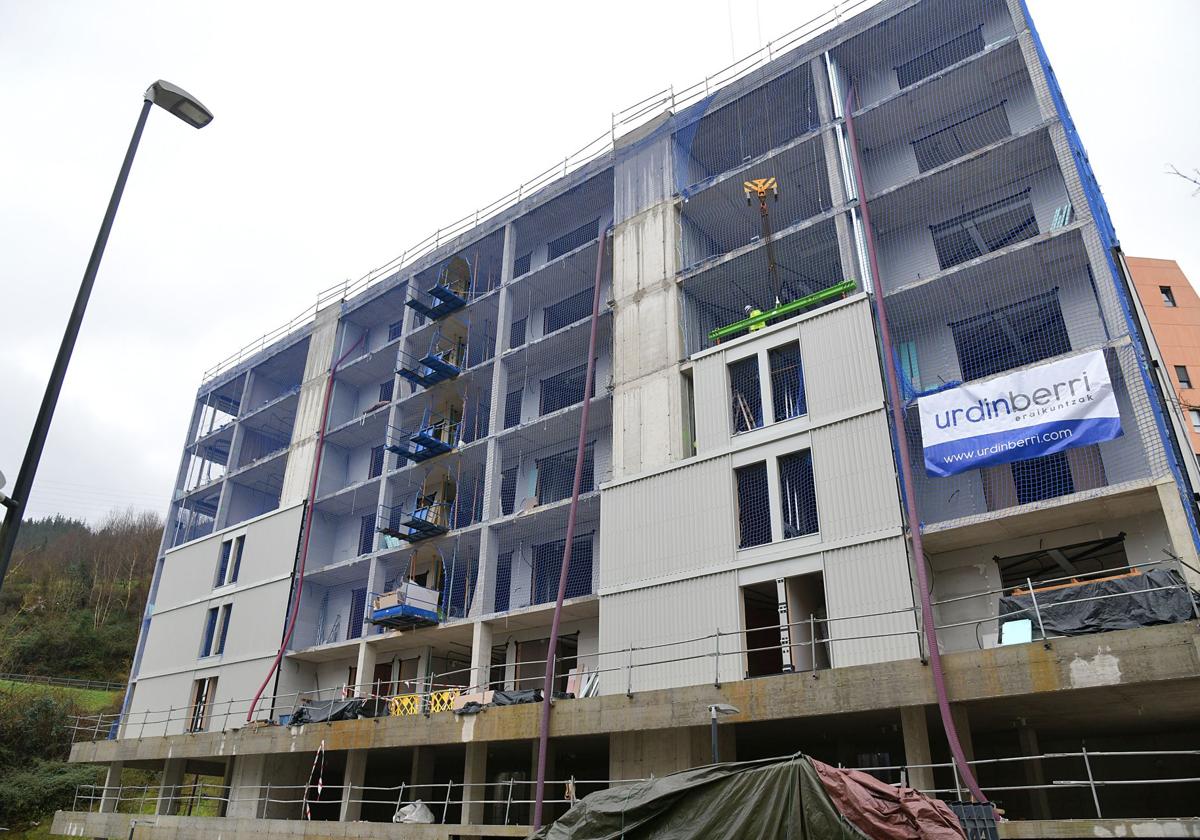 Obras de construcción de VPO en Eibar.