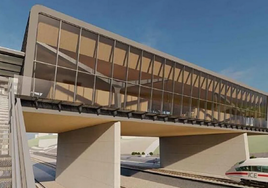 Fotomontaje de la futura estación de Astigarraga, por donde también pasará el TAV.