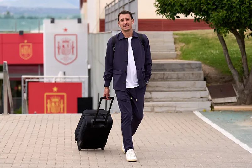Oyarzabal, ayer saliendo de la Ciudad del Fútbol de Las Rozas.
