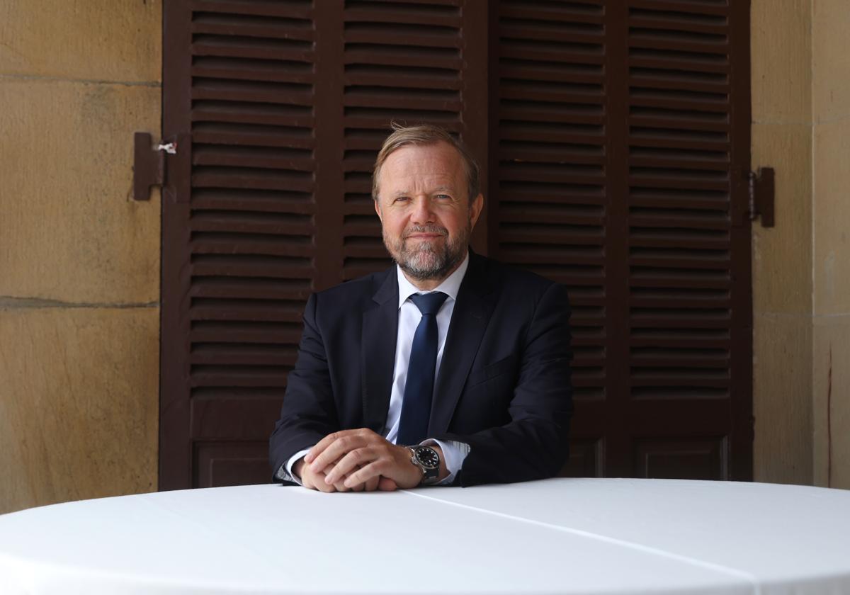 Bjørn Berge durante la entrevista en el Palacio Miramar de Donostia