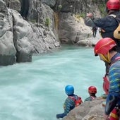 Rescate de cinco agentes de la Ertzaintza durante unas prácticas en el río Ara en Ordesa.