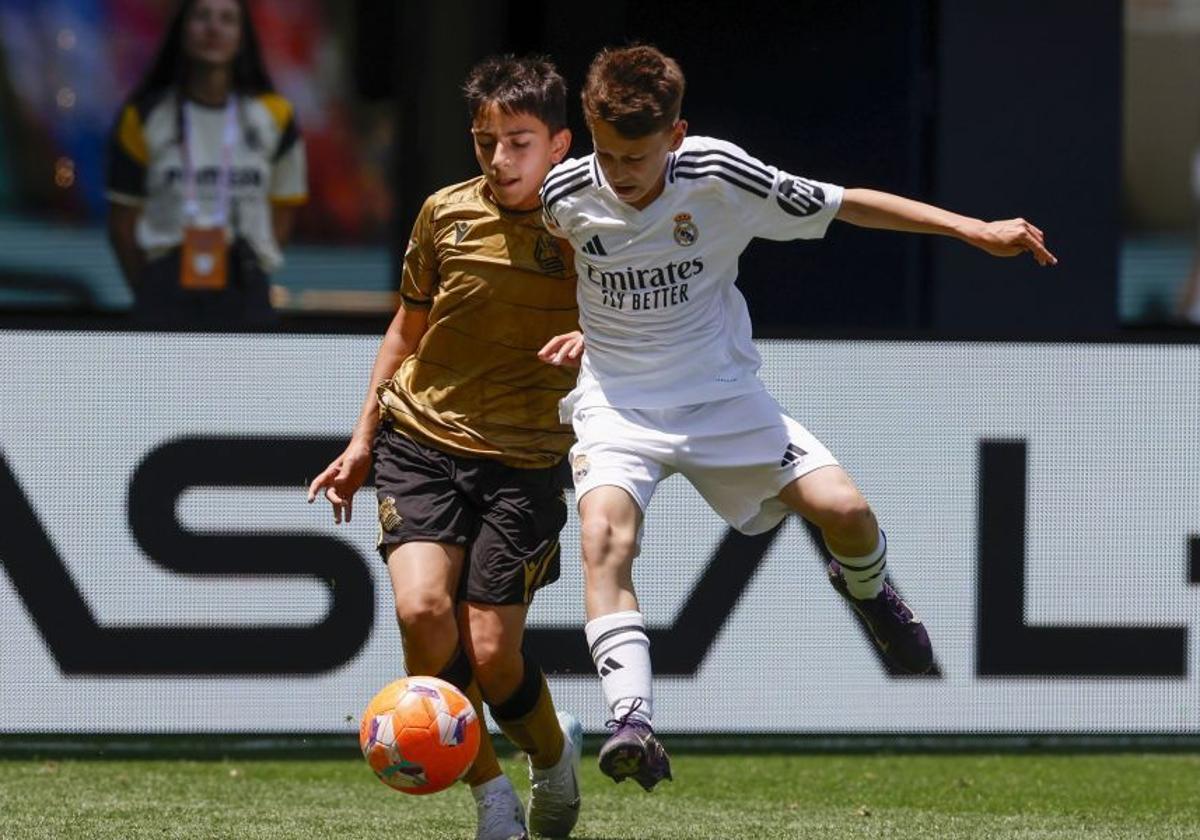 La Real alevín, con el hermano de Zakharyan en el equipo, llega hasta los cuartos en LaLiga Promises