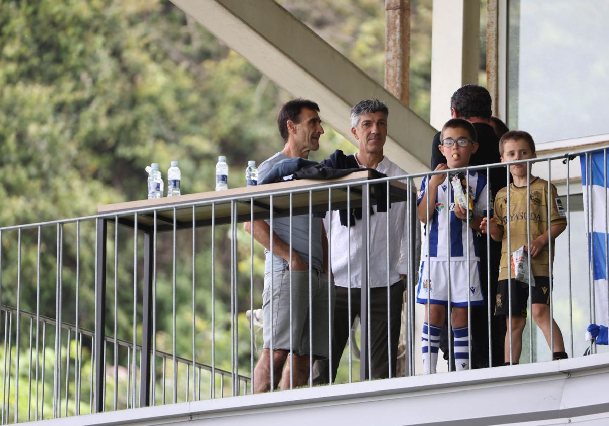 Imanol, entre el millar y medio de espectadores en Zubieta para ver al Sanse