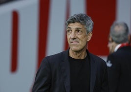 Imanol Alguacil, antes del partido contra el Atlético de Madrid