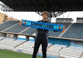 Iñigo Idiakez, en su presentación con el Lleida