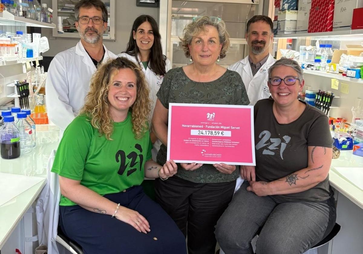 Representantes de 2zi y Malerreka con investigadores.