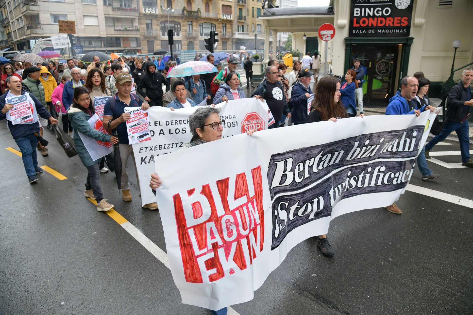 Manifestación en San Sebastián contra la «turistificación»