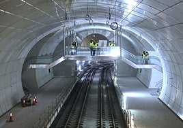 La estación soterrada de Benta Berri ya está casi finalizada para recibir al Topo.