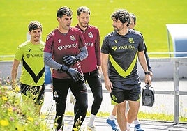 Unai Marrero e Ibon Peñagarikano, en Zubieta.