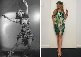Enriqueta Blanco, mujer de Sorozabal, en el estreno en 1933. Al lado, Estibaliz Arroyo, la cantante que hará de 'Taipó' en el Victoria Eugenia.