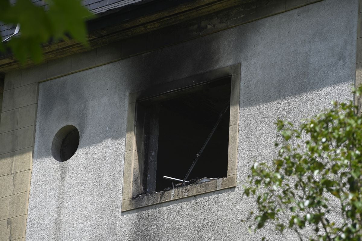 Estas son las imágenes tras el incendio en Martutene