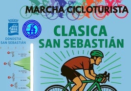 Cartel de la marcha cicloturista donostiarra.