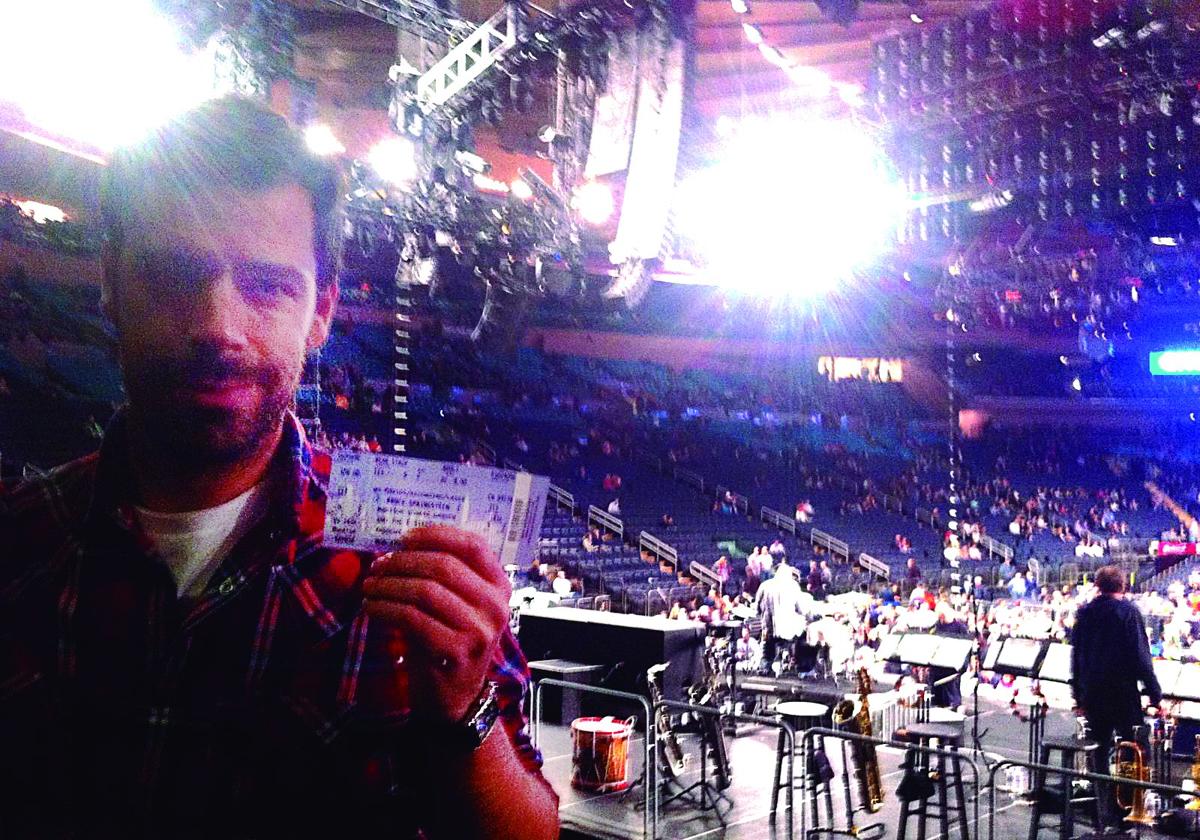 «En Nueva York, en uno de los conciertos de Bruce. Tengo pocas fotos mías en los conciertos».