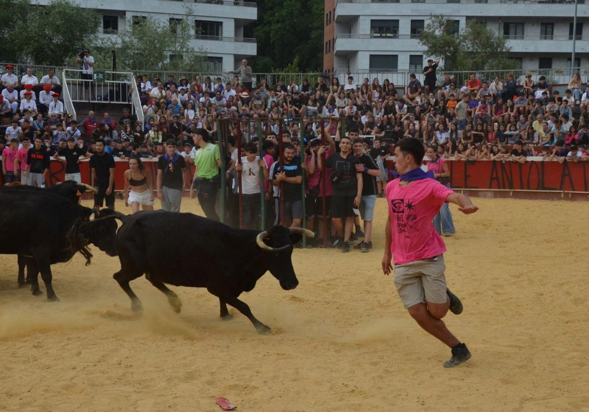 Primer encierro de las fiestas de Arrasate