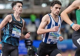 Ekain Larrea durante su participación en los campeonatos de España