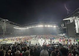 Una tormenta eléctrica obligó a parar media hora el show de Bruce Springsteen