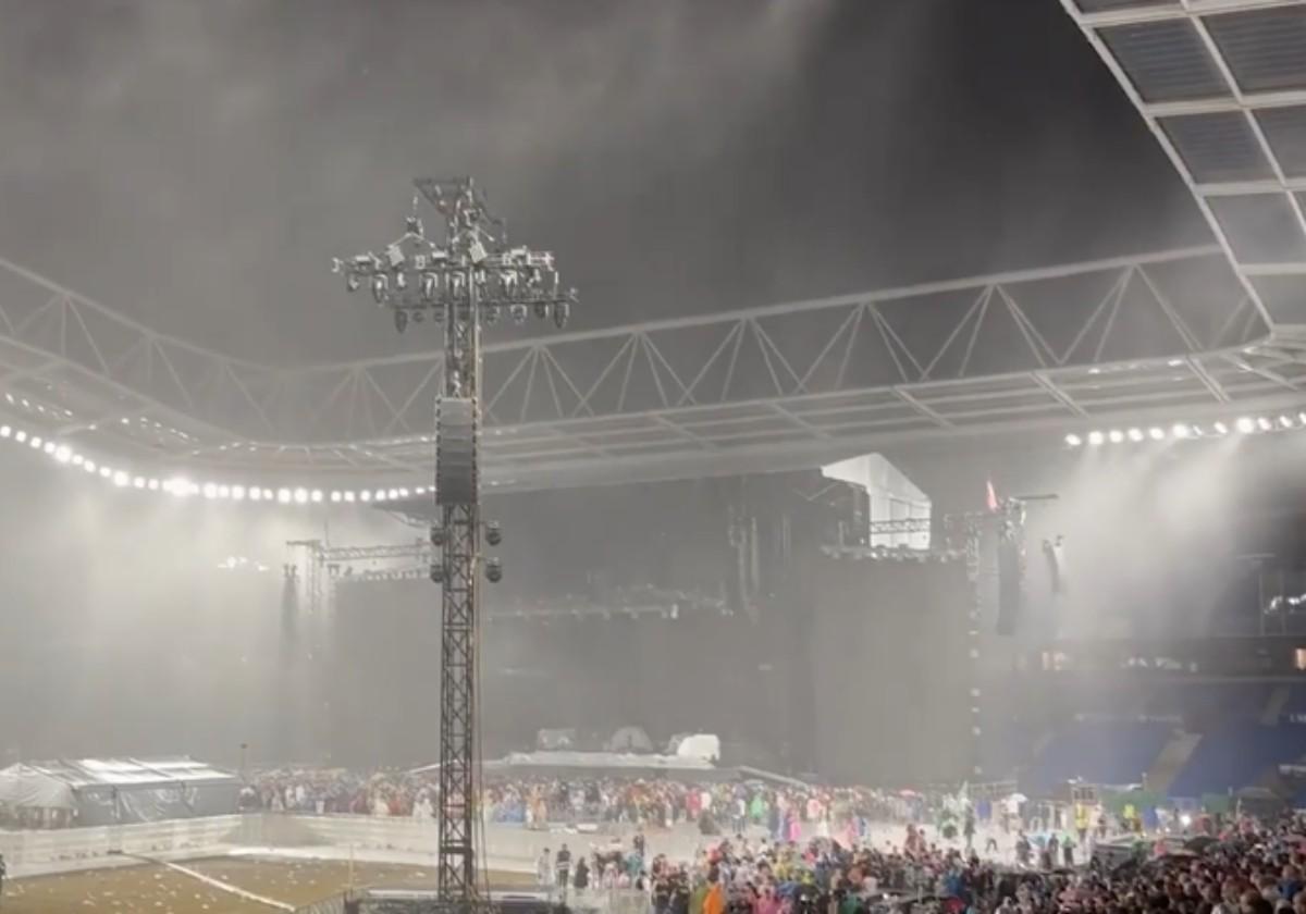 Así ha sido la tormenta eléctrica que ha detenido el concierto de Bruce Springsteen
