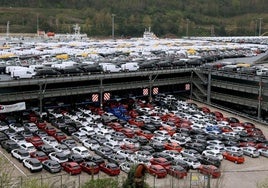 Silo de coches en el puerto de Pasaia.